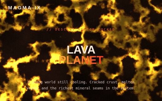 Lava Planet design direction