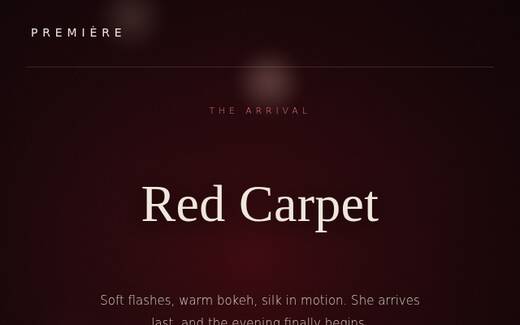 Red Carpet design direction