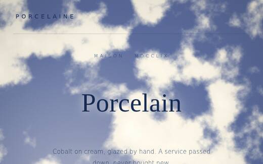 Porcelain design direction