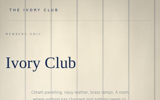 Ivory Club design direction