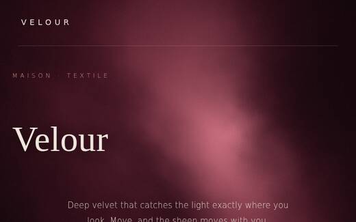 Velour design direction